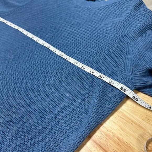 Ted Baker NWT Sett Long Sleeve Textured Crew Neck Bright Blue Men's Size 4 Large - Picture 10 of 11